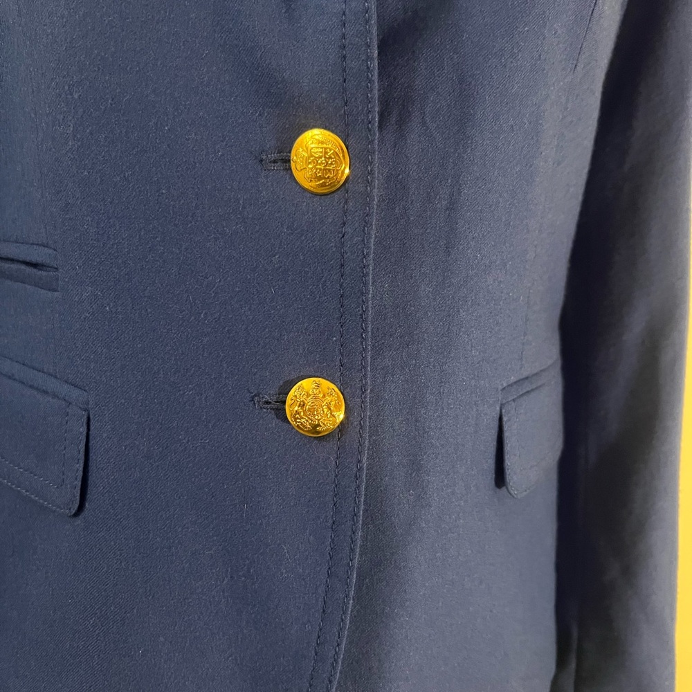 J. Crew Royal Blue Preppy Wool Schoolboy Blazer Size 4 Tailored Academia - Picture 3 of 8